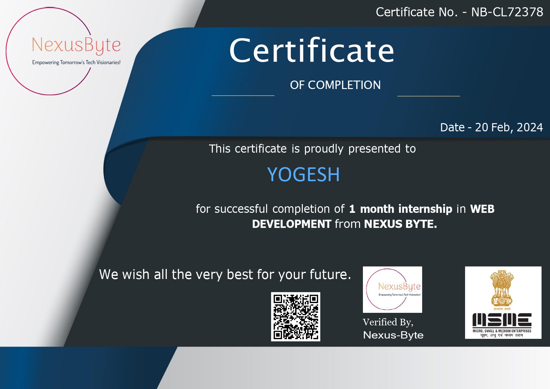 Certificate